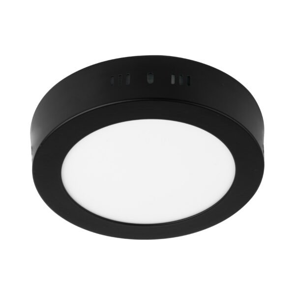 Luminario LED tipo plafón 6 W redondo luz de día negro 47395