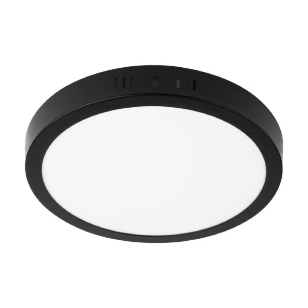 Luminario LED tipo plafón 18 W redondo luz de día negro 47397