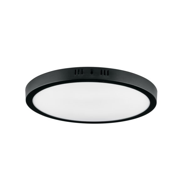 Luminario LED tipo plafón 24 W redondo luz de día negro 47398