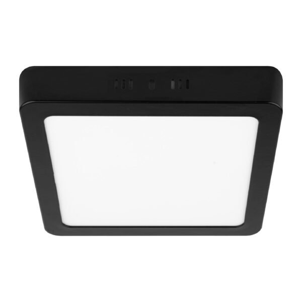 Luminario LED tipo plafón 18 W cuadrado luz de día negro 47417