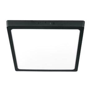 PLA-233L.jpg Luminario LED tipo plafón 24 W cuadrado luz de día negro 47418