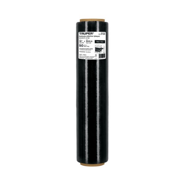 Rollo de 244 m película plástica negra ancho 18 cal 50 104118