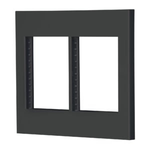 PP6M-EN.jpg Placa 2 ventanas 6 módulos línea Española color negro 47999
