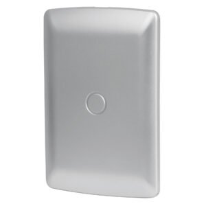 PPC-IP.jpg Placa de ABS ciega línea italiana color plata Volteck 46396