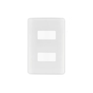 PPDO-B.jpg Placa 2 módulos de ABS blanca Volteck Basic 27223