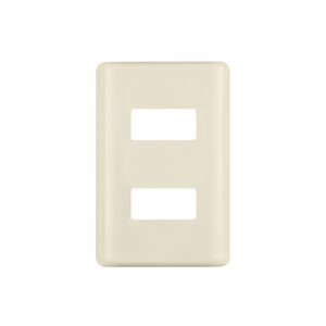 PPDO-BI.jpg Placa 2 módulos marfil línea Volteck Basic 27232