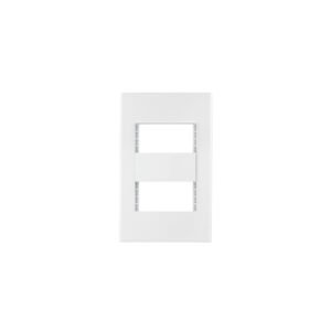 PPDO-EB.jpg Placa 2 ventanas 1 módulo línea Española color blanco 47063