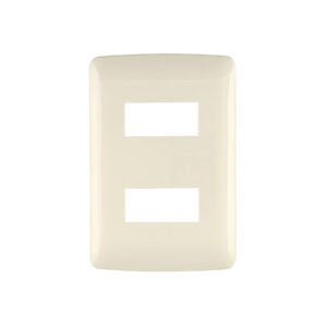 PPDO-I.jpg Placa 2 módulos de ABS línea Italiana color marfil 48089