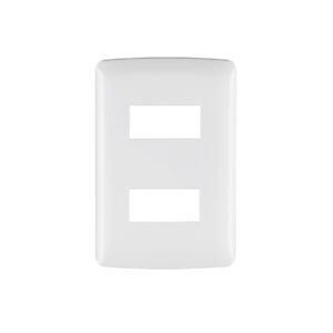 PPDO-IB.jpg Placa 2 módulos de ABS línea Italiana color blanco 48133