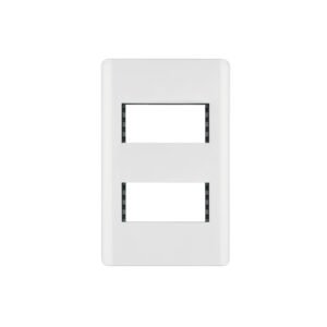PPDO-LB.jpg Placa blanca de 2 ventanas 1 módulo línea Lisboa Volteck 47937