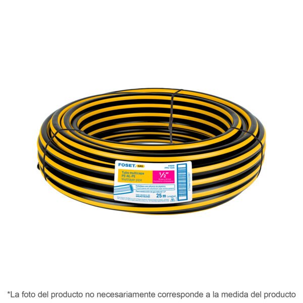 Metro de manguera para gas 3/8 PE-AL-PE en rollo de 25m 44828