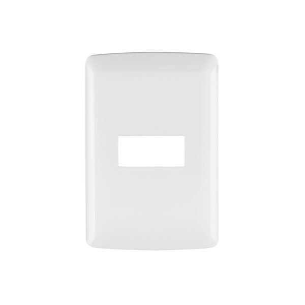 Placa 1 módulo de ABS línea Italiana color blanco Volteck 48134