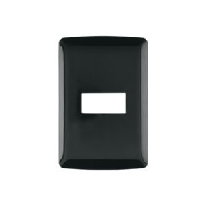 PPSE-IN.jpg Placa 1 módulo Italiana color negro Volteck 40136