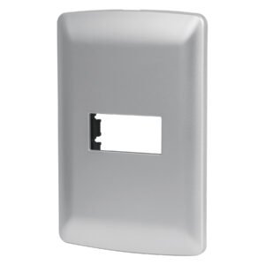 PPSE-IP.jpg Placa 1 módulo de ABS línea italiana color plata Volteck 46397
