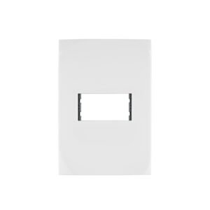 PPSE-OB.jpg Placa 1 módulo de ABS línea Oslo color blanco Volteck 48303