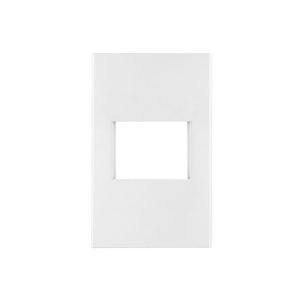 Placa 1 ventana 1.5 módulos línea Española color blanco 47044