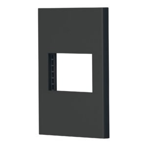 PPSE15-EN.jpg Placa 1 ventana 1.5 módulos línea Española color negro 47984