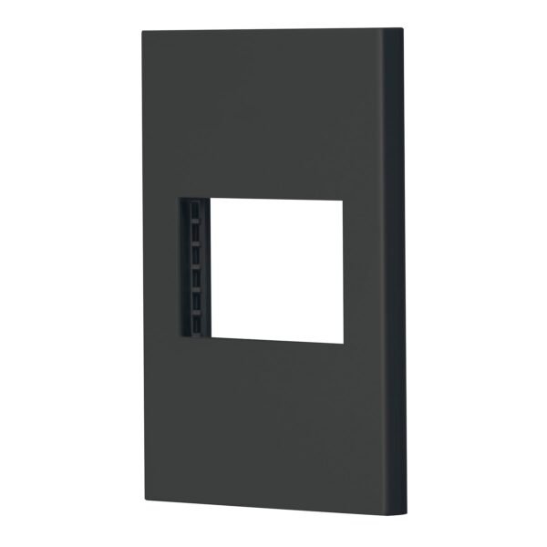 Placa 1 ventana 1.5 módulos línea Española color negro 47984