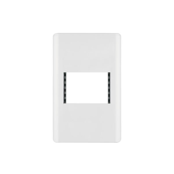 Placa blanca de 1 ventana 1.5 módulos línea Lisboa Volteck 47938