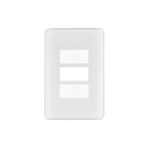 PPTR-B.jpg Placa 3 módulos de ABS blanca Volteck Basic 27224