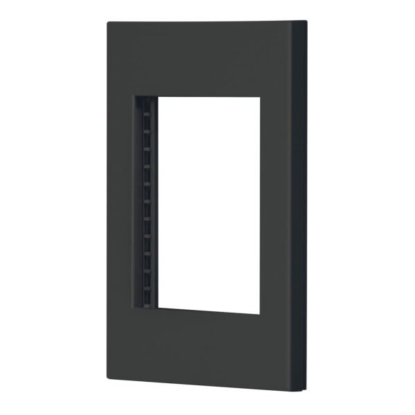 Placa 1 ventana 3 módulos línea Española color negro 47983