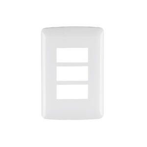 PPTR-IB.jpg Placa 3 módulos de ABS línea Italiana color blanco 48136