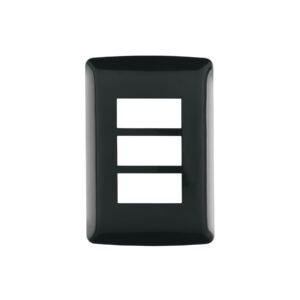 PPTR-IN.jpg Placa 3 modulos Italiana color negro Volteck 40138