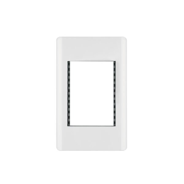 Placa blanca de 1 ventana 3 módulos línea Lisboa Volteck 47939