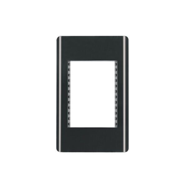 Placa negra de 1 ventana 3 módulos línea Lisboa Volteck 47872