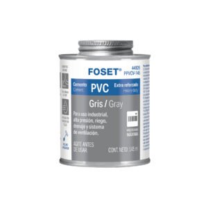 PPVCV-145.jpg Cemento p/PVC gris máxima viscosidad lata 145ml FOSET 44926