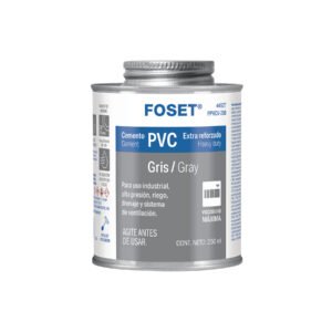 PPVCV-250.jpg Cemento p/PVC gris máxima viscosidad lata 250ml FOSET 44927
