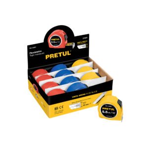 Flexómetro 5.5 m cinta 25 mm display box con 12 pzasPRETUL 21624