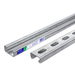 Perfil monocanal perforado de 3 m 4 x 2 cm cal. 14 VOLTECK 47765