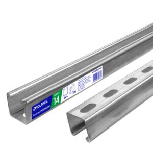 Perfil monocanal perforado de 3 m 4 x 4 cm cal. 14 VOLTECK 47766