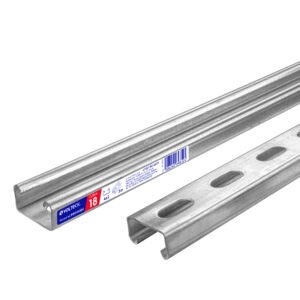 Perfil monocanal perforado de 3 m 4 x 2 cm cal. 18 VOLTECK 47757