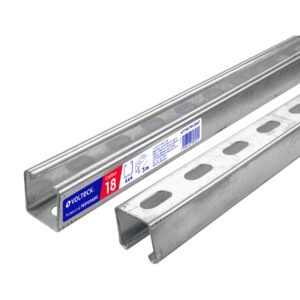 Perfil monocanal perforado de 3 m 4 x 4 cm cal. 18 VOLTECK 47758