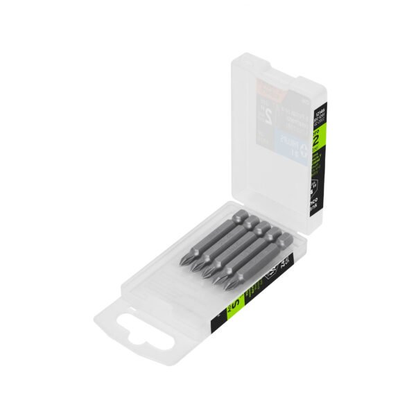 Estuche con 5 puntas de cruz PH1 largo 2 Truper Expert 12146