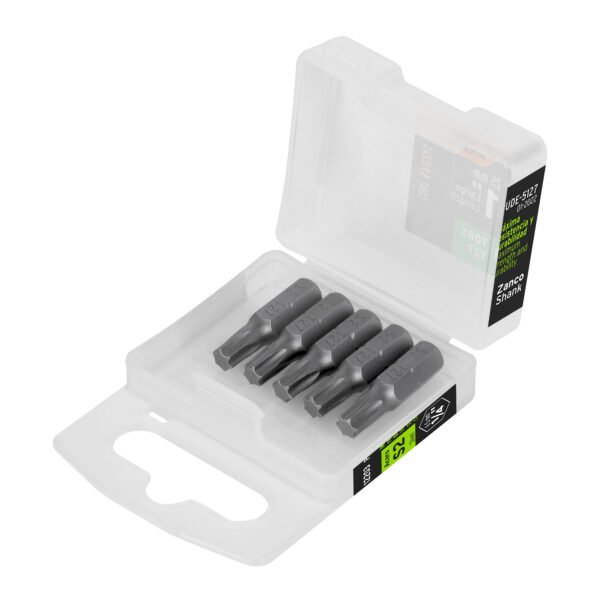 Estuche con 5 puntas torx T27 largo 1 Truper Expert 12203
