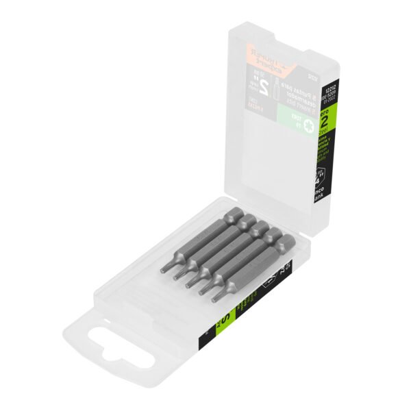 Estuche con 5 puntas torx T9 largo 2 Truper Expert 12212