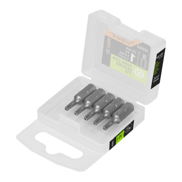 Estuche con 5 puntas torx T10 con seguro largo 1 Expert 12263