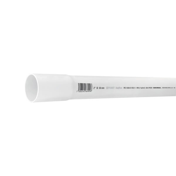 Tubo de 2 PVC hidráulico RD 26 3m 1.8kg FOSET 40086
