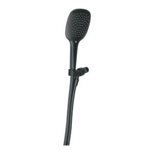 R-013M.jpg Regadera de teléfono con soporte negro FOSET RIVIERA 44456