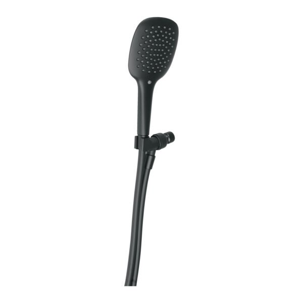 Regadera de teléfono con soporte negro FOSET RIVIERA 44456