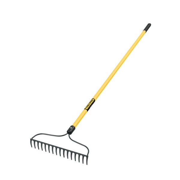 Rastrillo jardinero 16 dientes mango 60 fibra de vidrio 17885