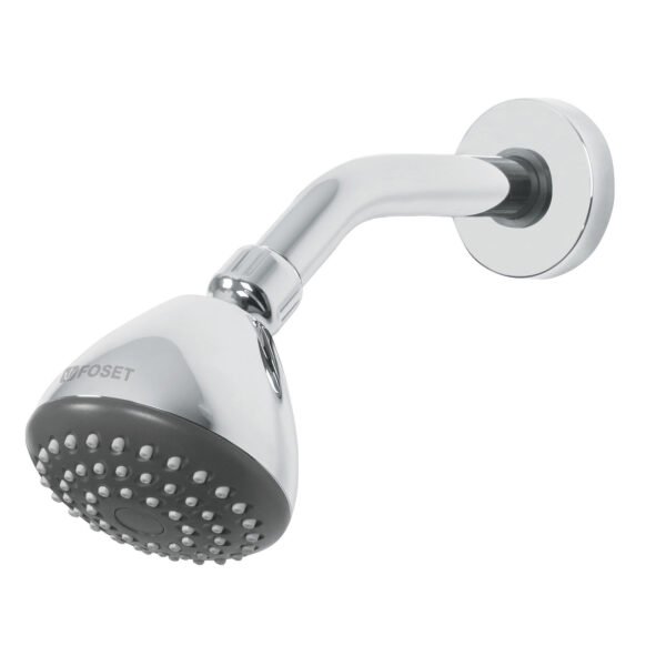 Regadera redonda 3-1/4 brazo y chapetón acero inox Aero 45789