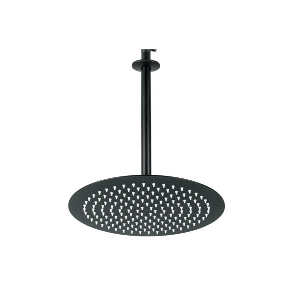 Regadera plato redondo 12 con brazo negro FOSET RIVIERA 44822