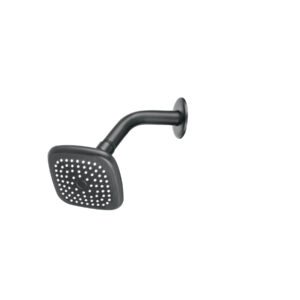 R-401M.jpg Regadera cuadrada 3-3/4 brazo y chapetón negro Basic 48420
