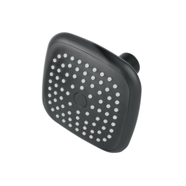Regadera cuadrada de ABS 3-3/4 sin brazo negro Basic 48421