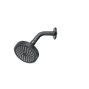 Regadera redonda 4-1/4 brazo y chapetón negro Basic 48422