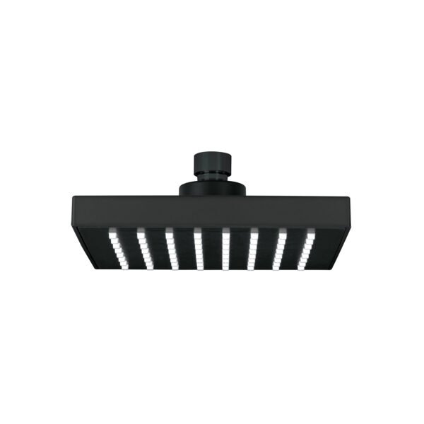 Regadera cuadrada ABS 6 acabado negro mate sin brazo Foset 46747